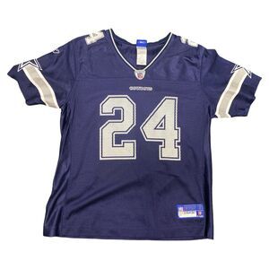 Marion Barber Reebok Dallas Cowboys #24 NFL Equipment Jersey Womens Large